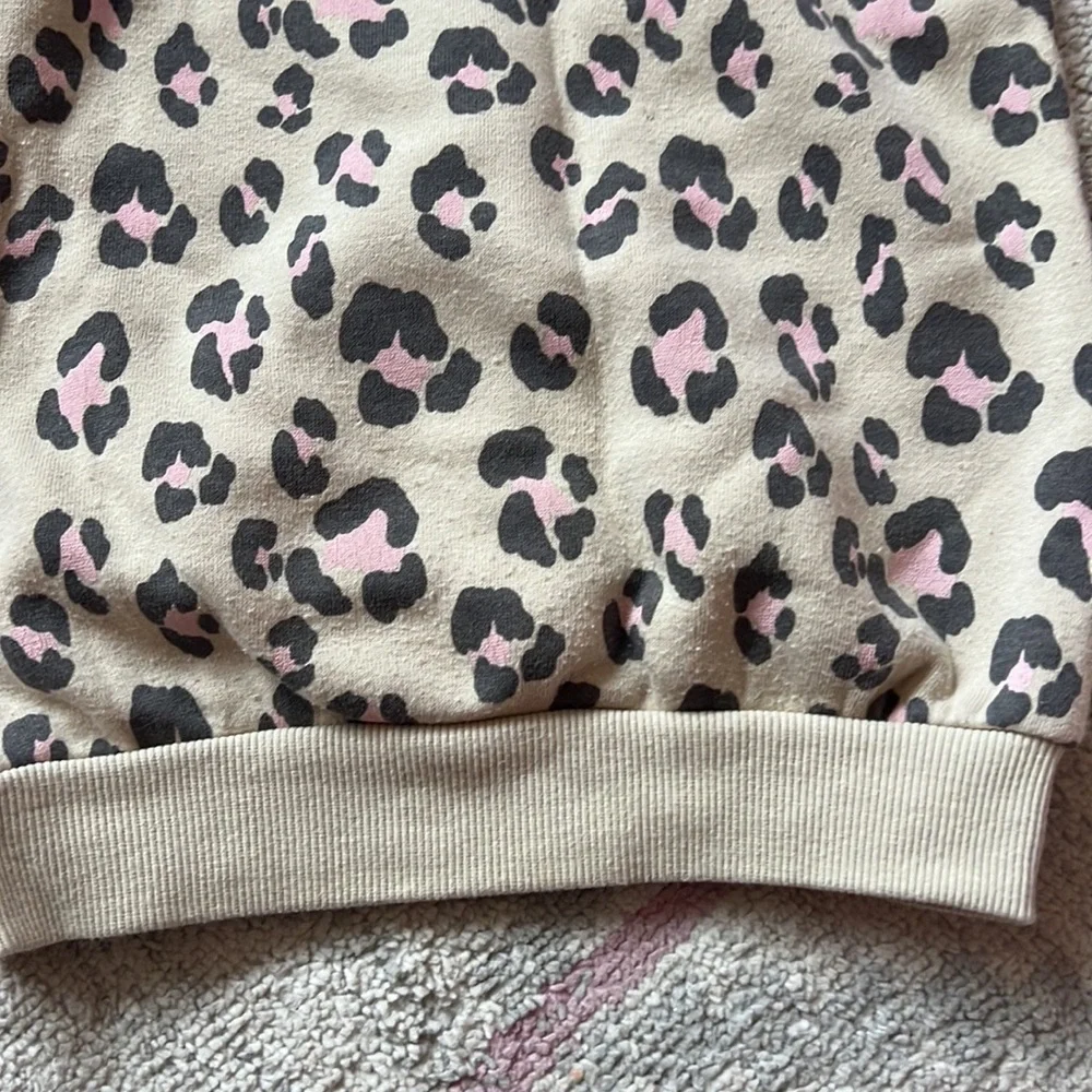 Grayson mini Toddler Girl Leopard Print Sweatshirt Dress Size 3t
